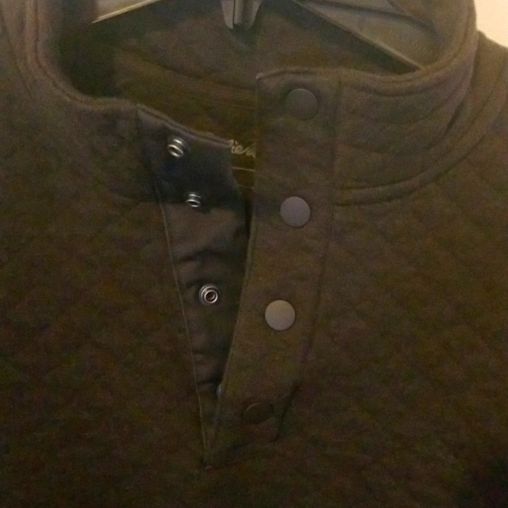 Eddie Bauer Men's Medium Brown Quilted Pullover - Picture 1 of 17